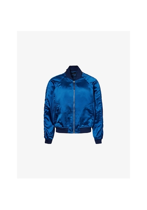 Mens Tom Ford Structured Silk Bomber Jacket