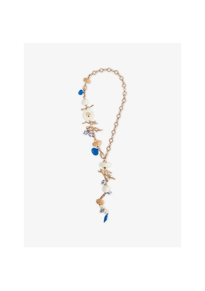 Womens Weekend Max Mara Utile Charm-Embellished Metallic Necklace