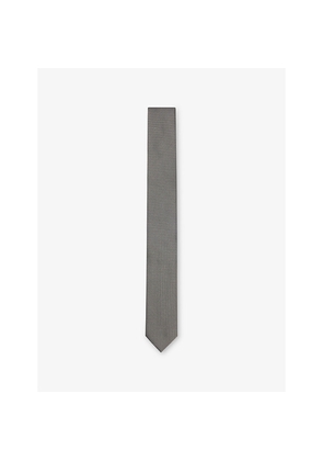 Mens Hugo Geometric-Pattern Silk Tie