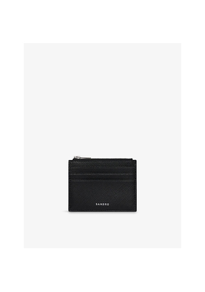 Mens Sandro Branded Leather Card Holder