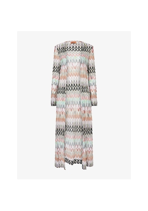 Womens Missoni Chevron Knit Long Cardigan