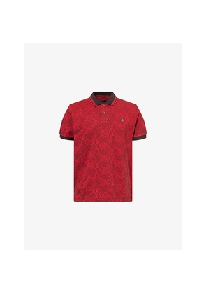 Mens Vivienne Westwood Classic Jacquard-Logo Cotton Polo T-Shirt
