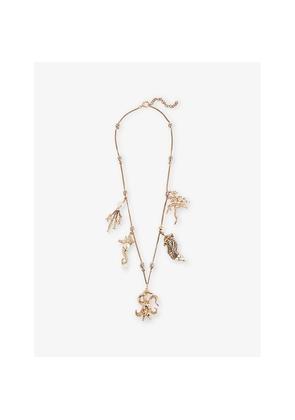 Womens Weekend Max Mara Abissi Metallic Plated-Metal Charm Necklace