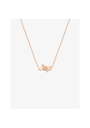 Bee De Chaumet 18ct Rose Gold and 0.03ct Diamond Pendant Necklace