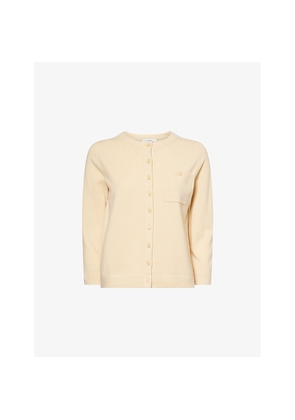 Womens Vince Pocket Brushed Wool-Blend Cardigan
