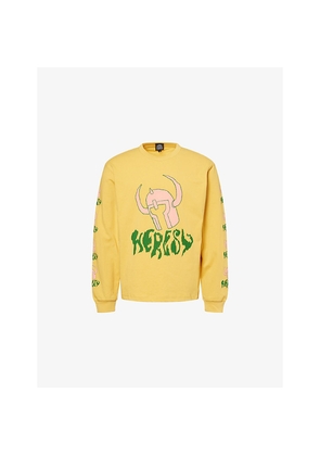 Mens Heresy Barbarian Graphic-Print Cotton T-Shirt