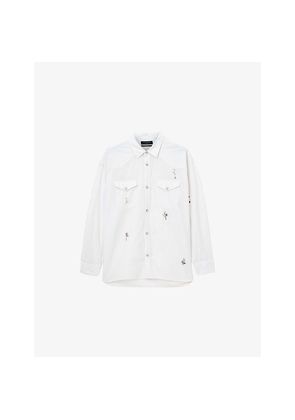 Mens Allsaints Portman Chest-Pocket Cotton Shirt