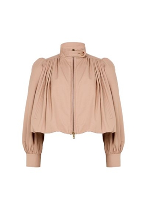 Cropped ruffled jacket