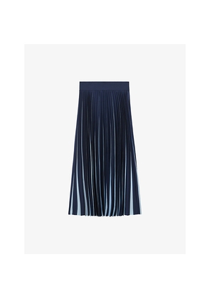 Womens Reiss Serena Pleated Woven Midi Skirt