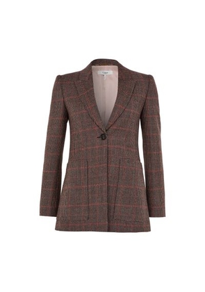 Simple breasted wool blazer