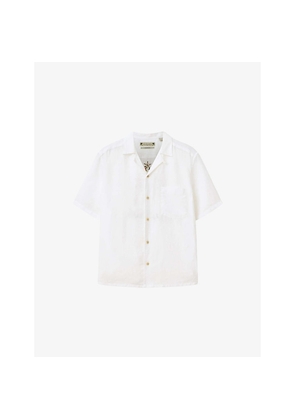 Mens Allsaints Tri Short-Sleeved Linen Shirt