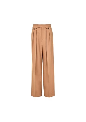 Straight pleated pants
