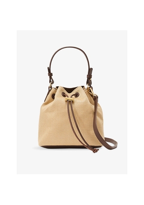 Womens Reiss Evie Raffia-Effect Shoulder Bag