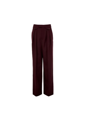 Straight pleated pants