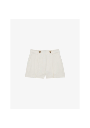 Womens Reiss Malin Front-Pleat Tailored Woven Shorts
