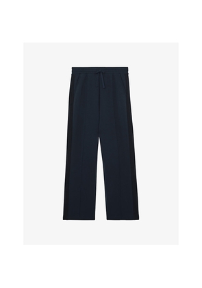 Womens Reiss Bella Side-Stripe Stretch-Jersey Jogging Bottoms
