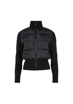 Hybride large quilted knit jacket