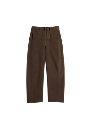 Pants with braided belt