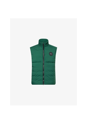 Mens Canada Goose Lodge Brand-Patch Shell-Down Gilet
