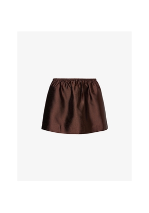 Womens Reformation Elva Woven Mini Skirt
