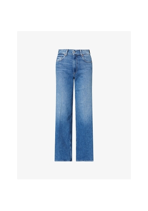 Womens Paige Sasha Wide-Leg Denim-Blend Jeans