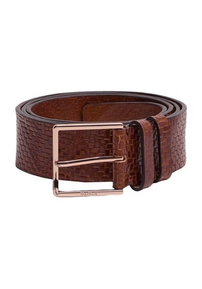 Braided leather belt