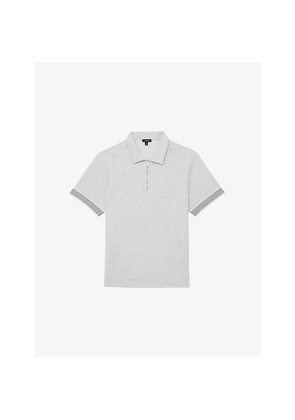 Mens Reiss Ss Half Zip Tape Insert Polo