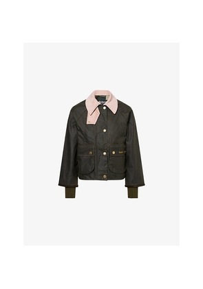 Womens Barbour Beadnell Cropped Waxed-Cotton Jacket