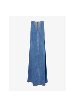 Womens Samsoe Samsoe Saskylar Sleeveless Denim Midi Dress