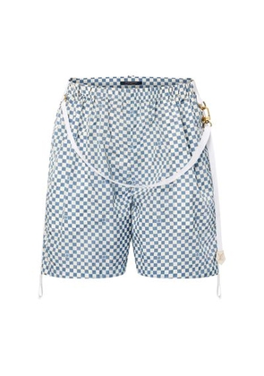 Micro Damier Clip Detail Shorts
