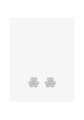 Van Cleef & Arpels Frivole Small White-Gold and 0.17ct Round-Cut Diamond Earrings
