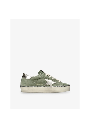 Womens Golden Goose Hi Star 35956 Leather and Suede Trainers