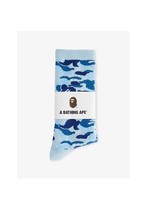 Mens A Bathing Ape Camo-Print Stretch-Cotton Socks
