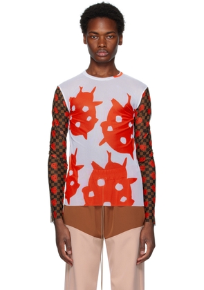 ANDREJ GRONAU SSENSE Exclusive Red & White Long Sleeve T-Shirt