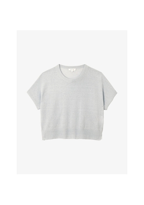 Womens The White Company Rich Relaxed Linen-Knit T-Shirt