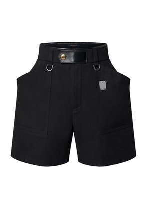 Oversized Pocket Cotton Drill Shorts