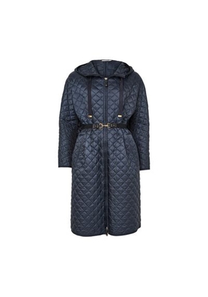 Quilted hooded coat
