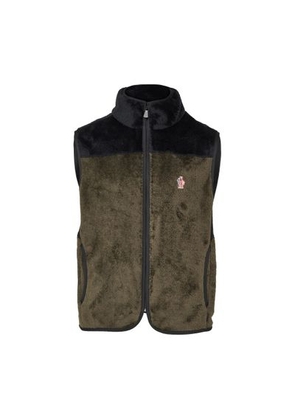 Zipped-up sleeveless jacket