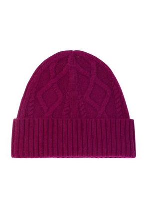 Cable knit cashmere beanie