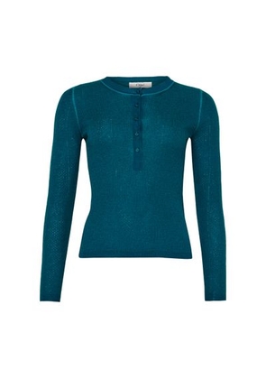 Buttoned round neck sweater