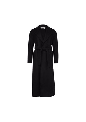 Maxi coat in pressed wool