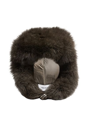 Loro Piana flannel and fox fur ushanka