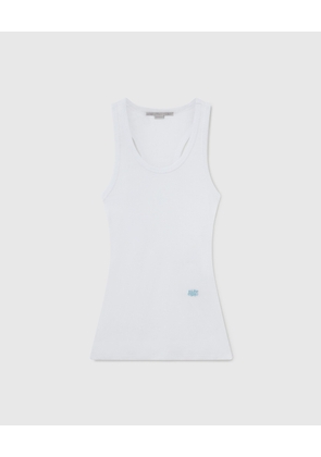 Stella McCartney - Ribbed Jersey Tank Top, Woman, Weiß, Size: XL