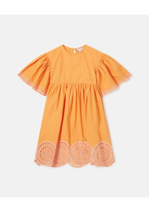 Stella McCartney - Popeline Short-Sleeve Dress, Woman, Pink, Size: 5