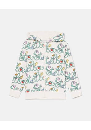 Stella McCartney - Stella Vine Full-Zip Hoodie, Woman, Ivory/Multicolour, Size: 2