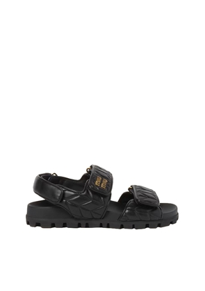 Sporty Matelassé Leather sandals