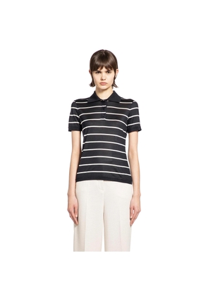 Striped Silk Jersey Short-Sleeve Polo