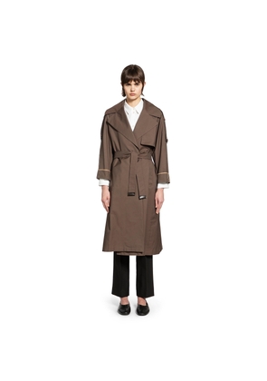 Oversized Water-Repellent Twill Trench Coat