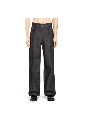 Wide Denim Pants with Studs