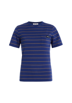 Miu Miu Striped Cotton Jersey T-Shirt - Moda Operandi